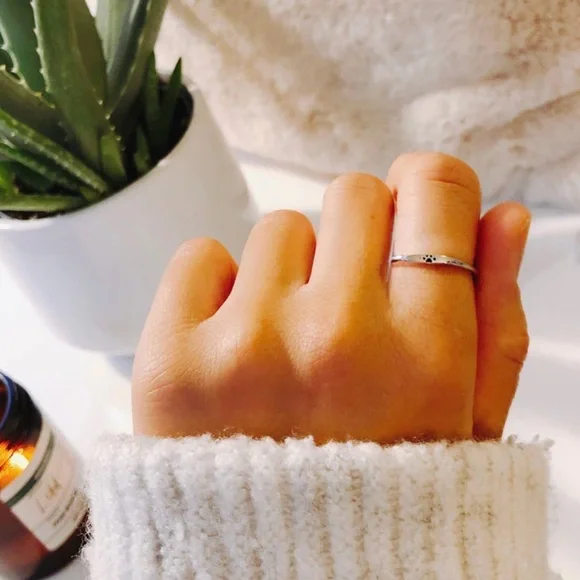 New 925 Irish Silver Paw Ring ! ❤️❤️CUTEST ever ! - Picture 2 of 9